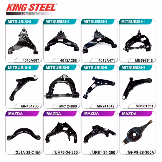 Kingsteel Auto Car Suspensión Partes Trasero Delantero Inferior Superior Derecho Letf Brazo de control para Toyota Hiace Hilux Mitsubishi L200 Hyundai Mazda Jimny Ford